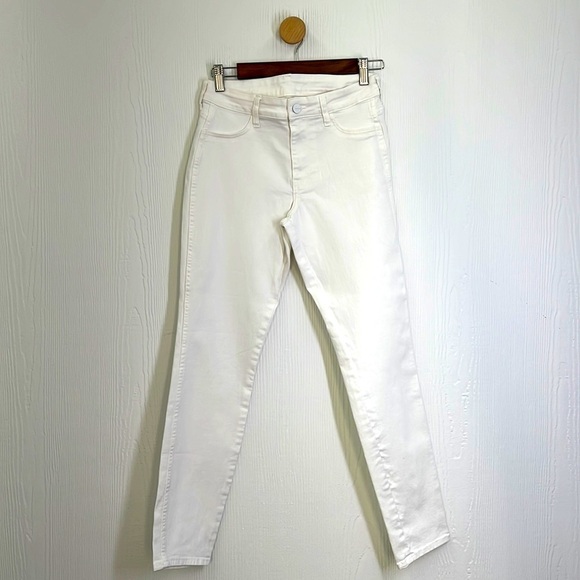H&M - White Skinny Regular Waist Ankle Length Denim Size 28 - Picture 1 of 10